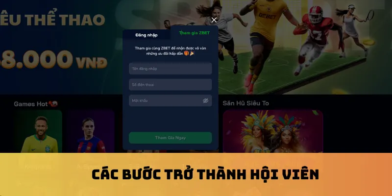 Các bước trở thành hội viên